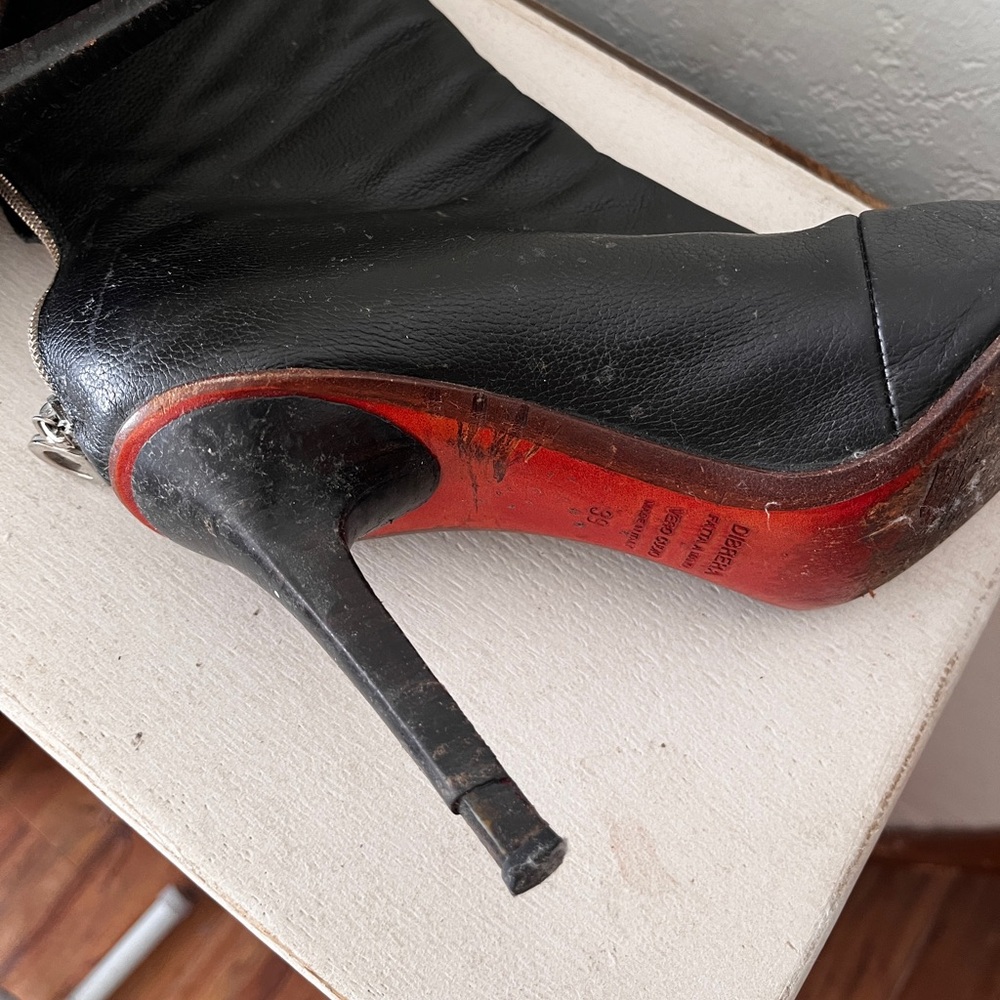Italian Black Leather Boots - Picture 10 of 14